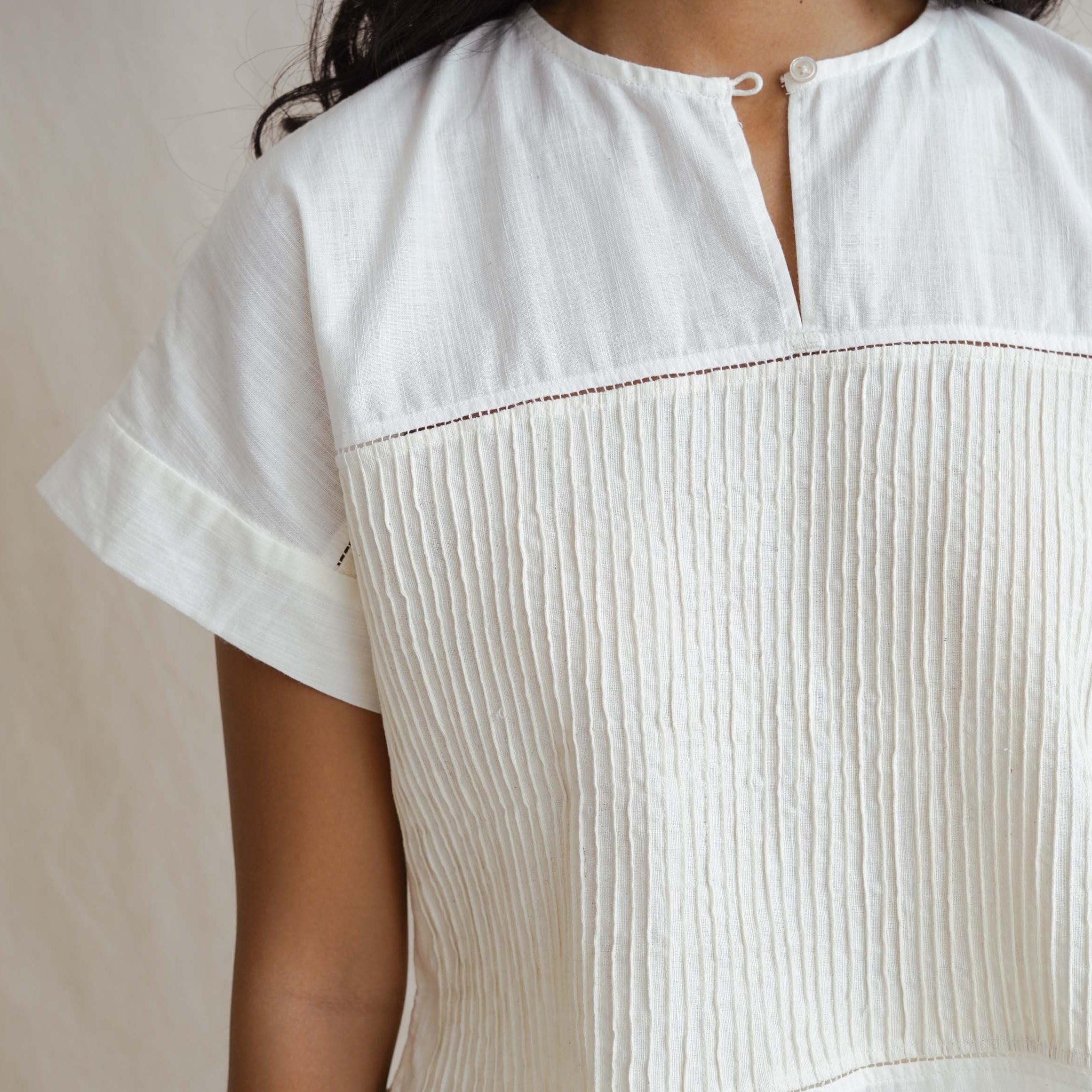 womenswear, heirloom cotton, women's top, top, blouse, slow fashion, handwoven cotton, handcrafted clothes