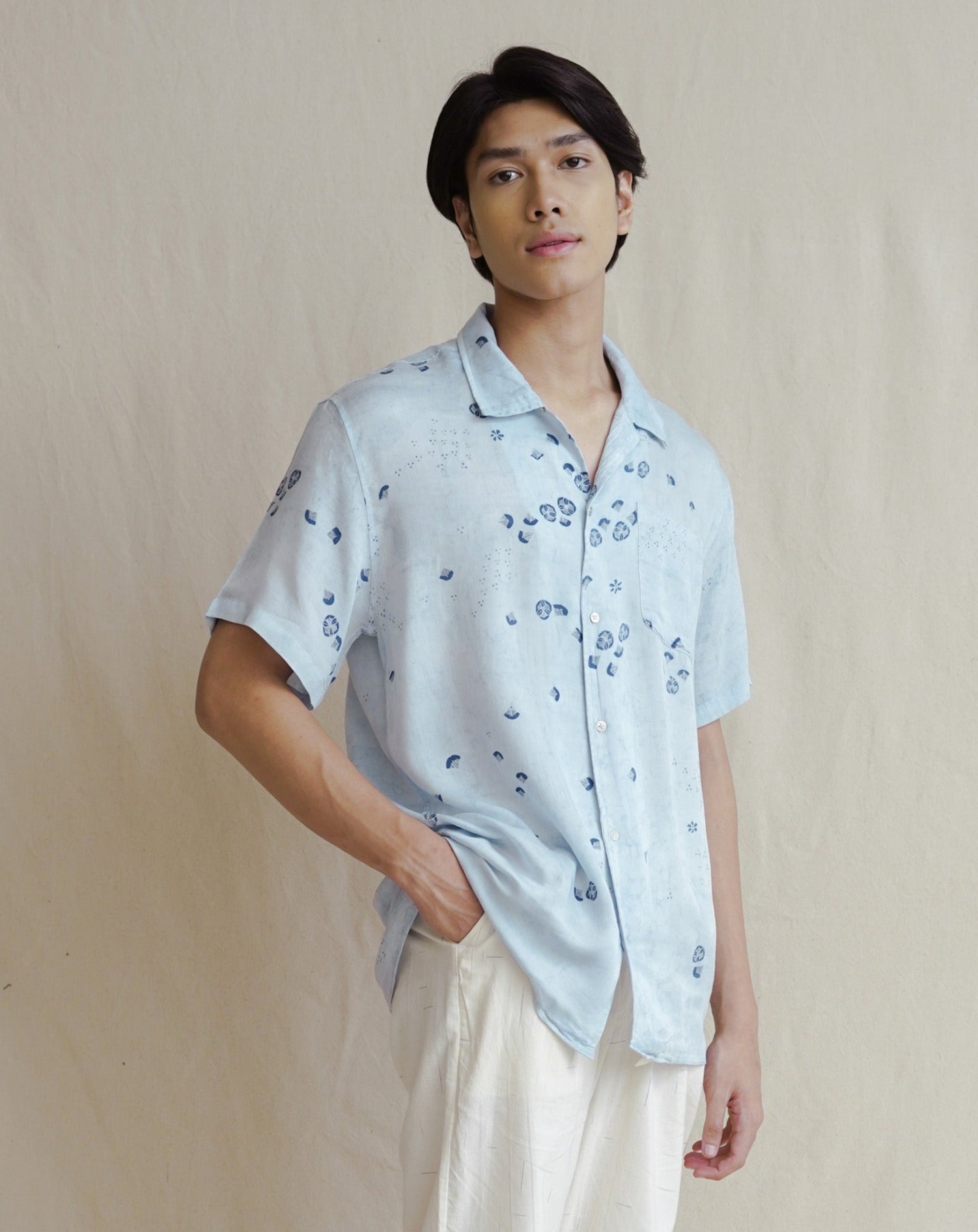 shirt, top, gender neutral fashion, slow fashion, batik tulis, natural dye