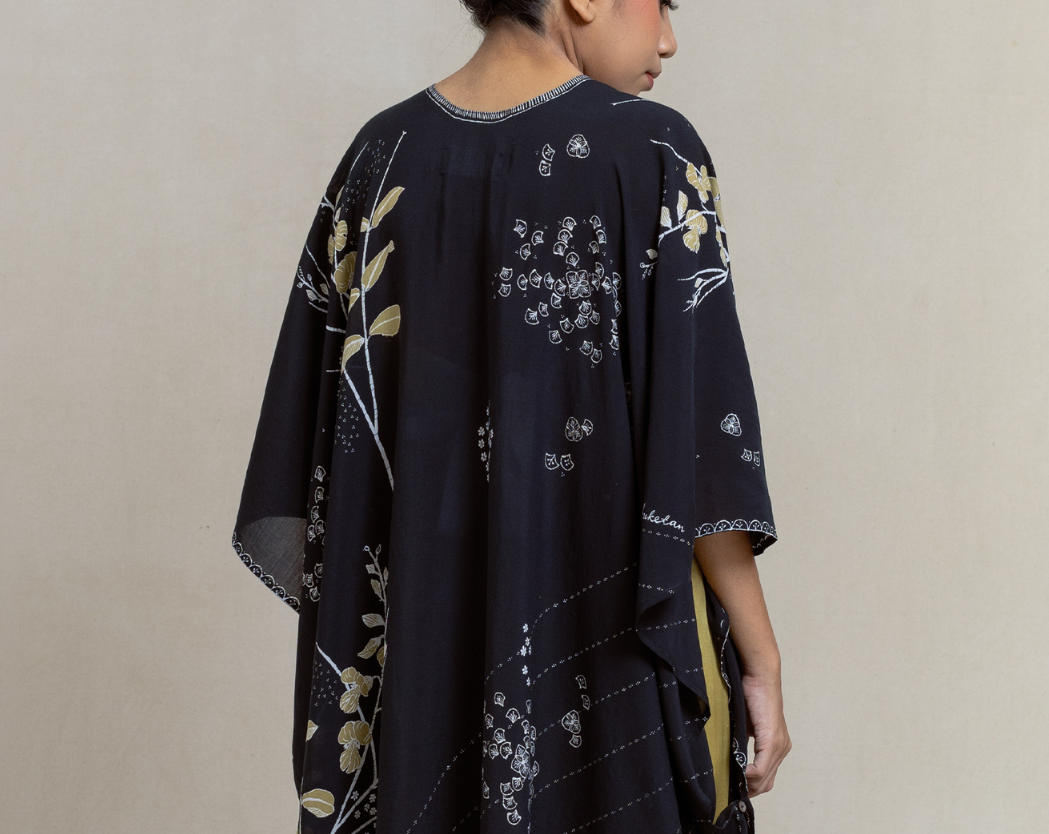 throw, kimono outer, outerwear, women's fashion, naturally dyed, slow fashion, fashion