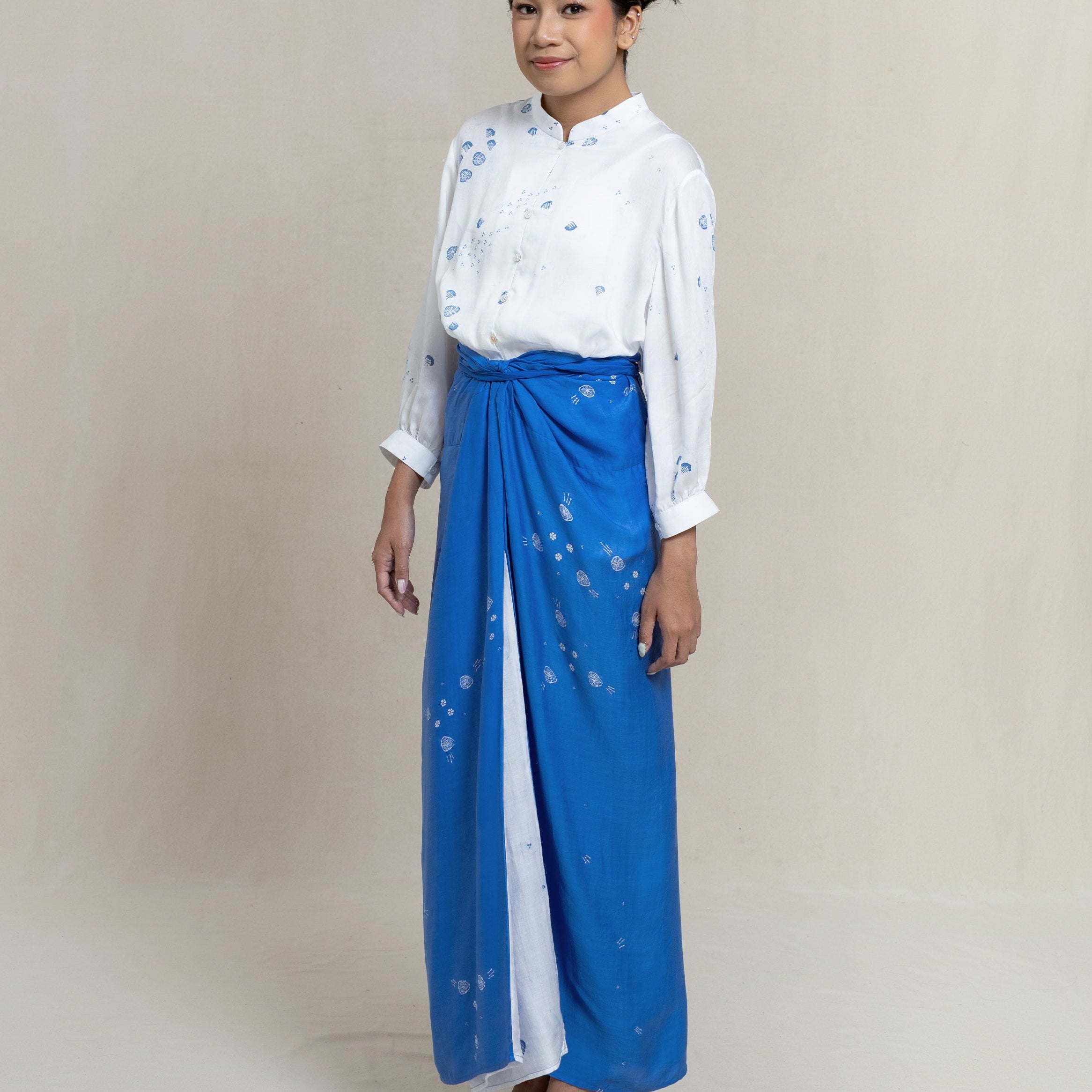 skirt, kain, batik skirt, women's skirt, women's bottoms, naturally dyed