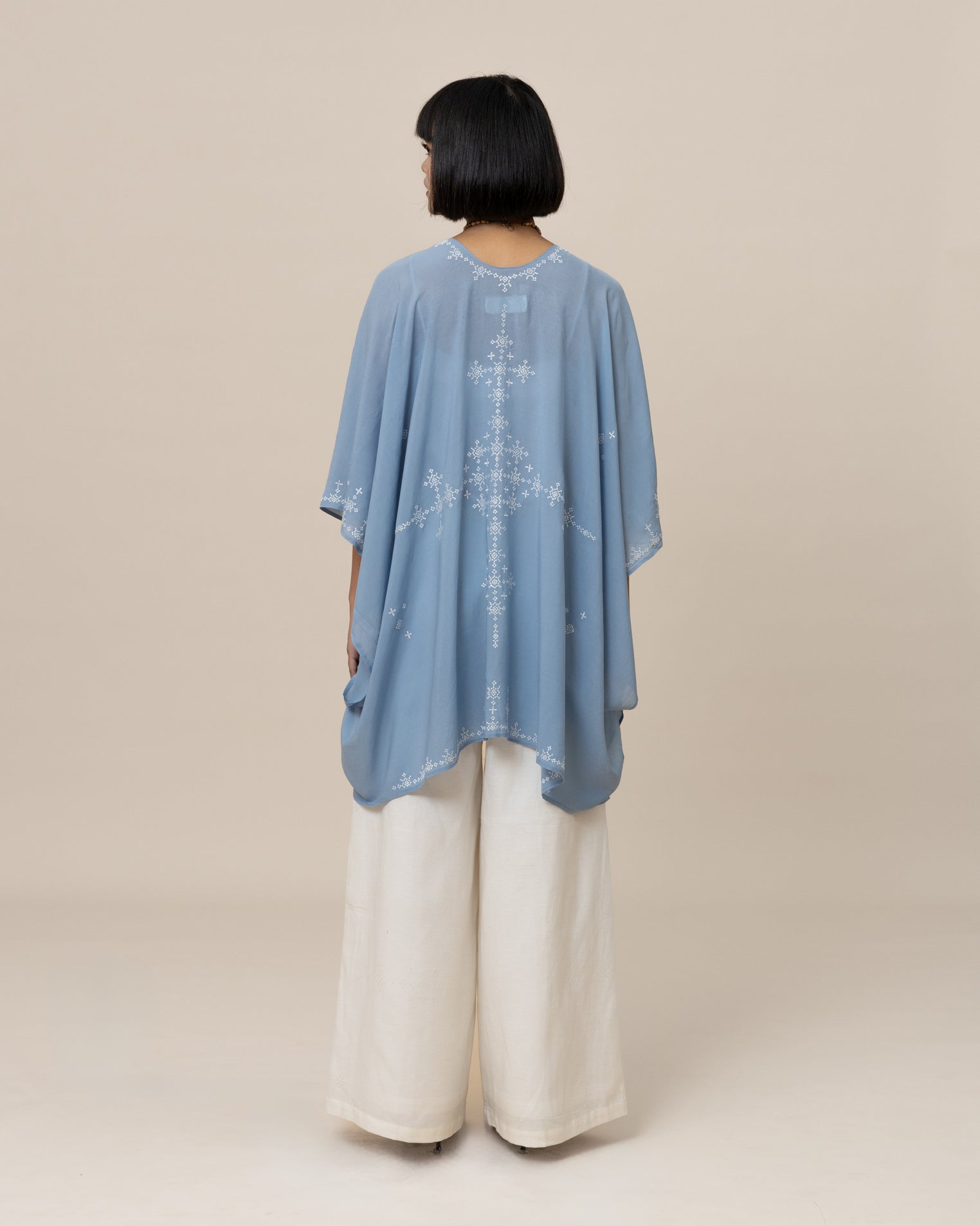 INDIGO SKY BLUE KIMONO WRAP INDIGO SKY BLUE KIMONO WRAP