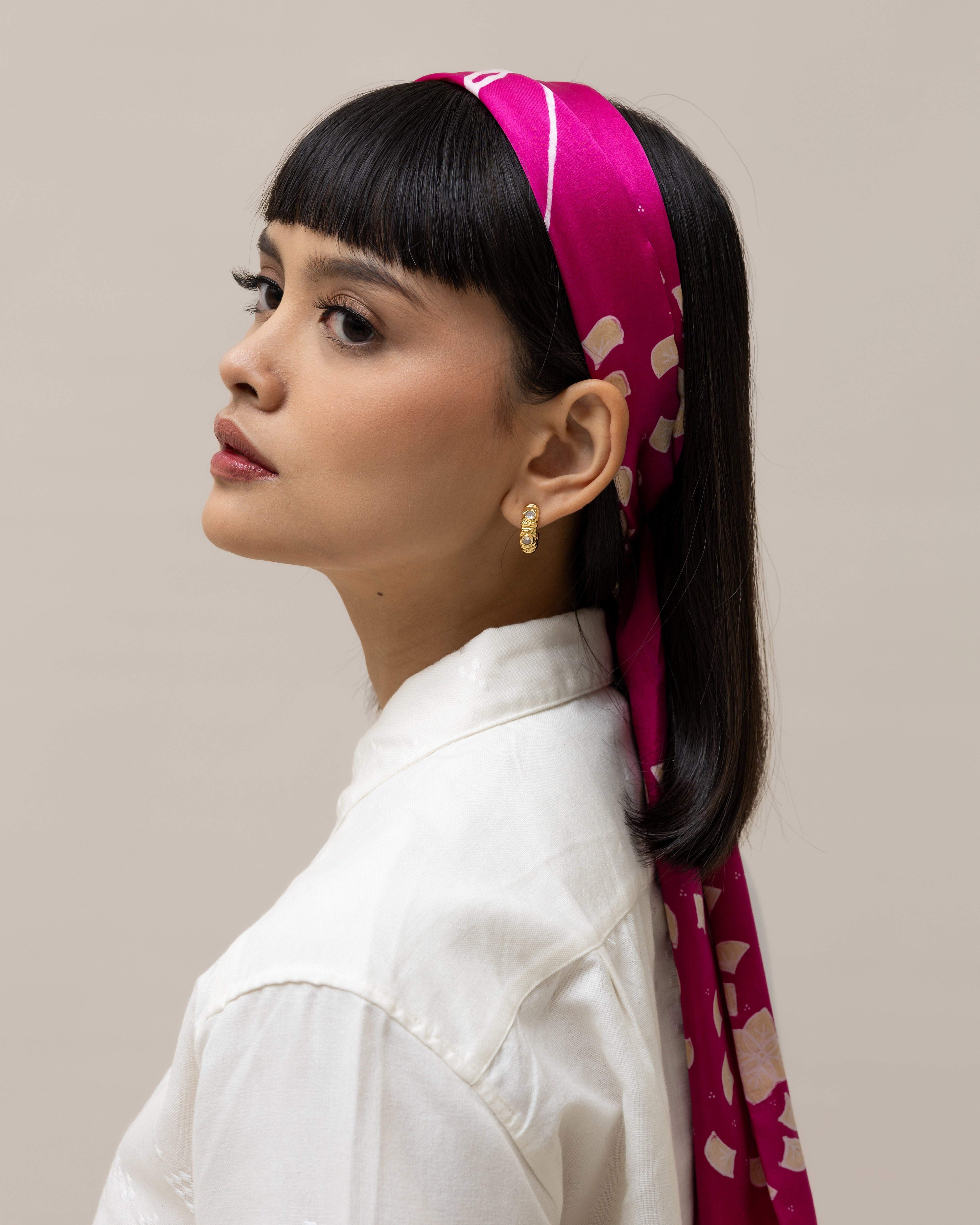 SukkhaCitta FLORA Long Ribbon Scarf • The Most Meaningful Clothes