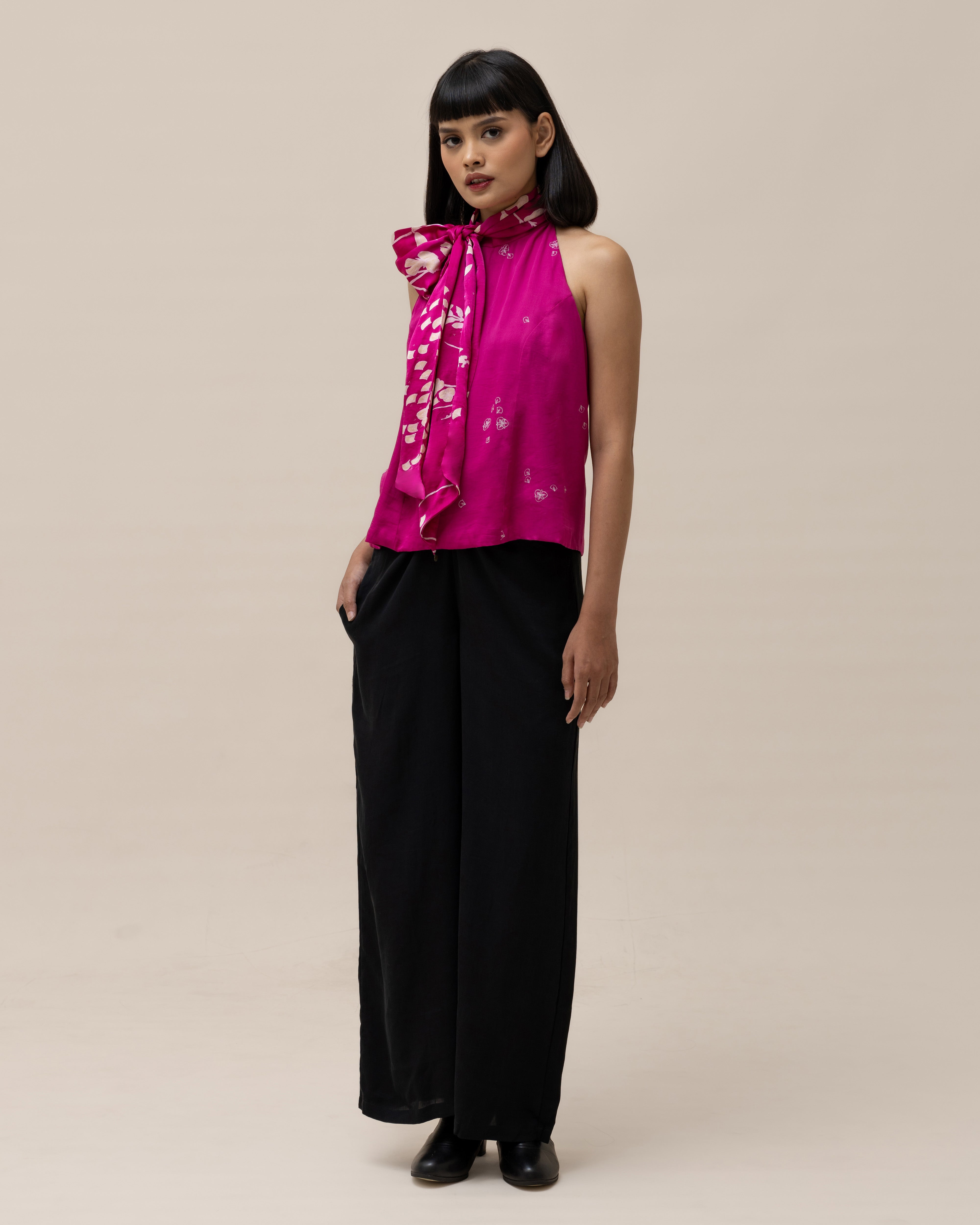 SukkhaCitta FLORA Long Ribbon Scarf • The Most Meaningful Clothes