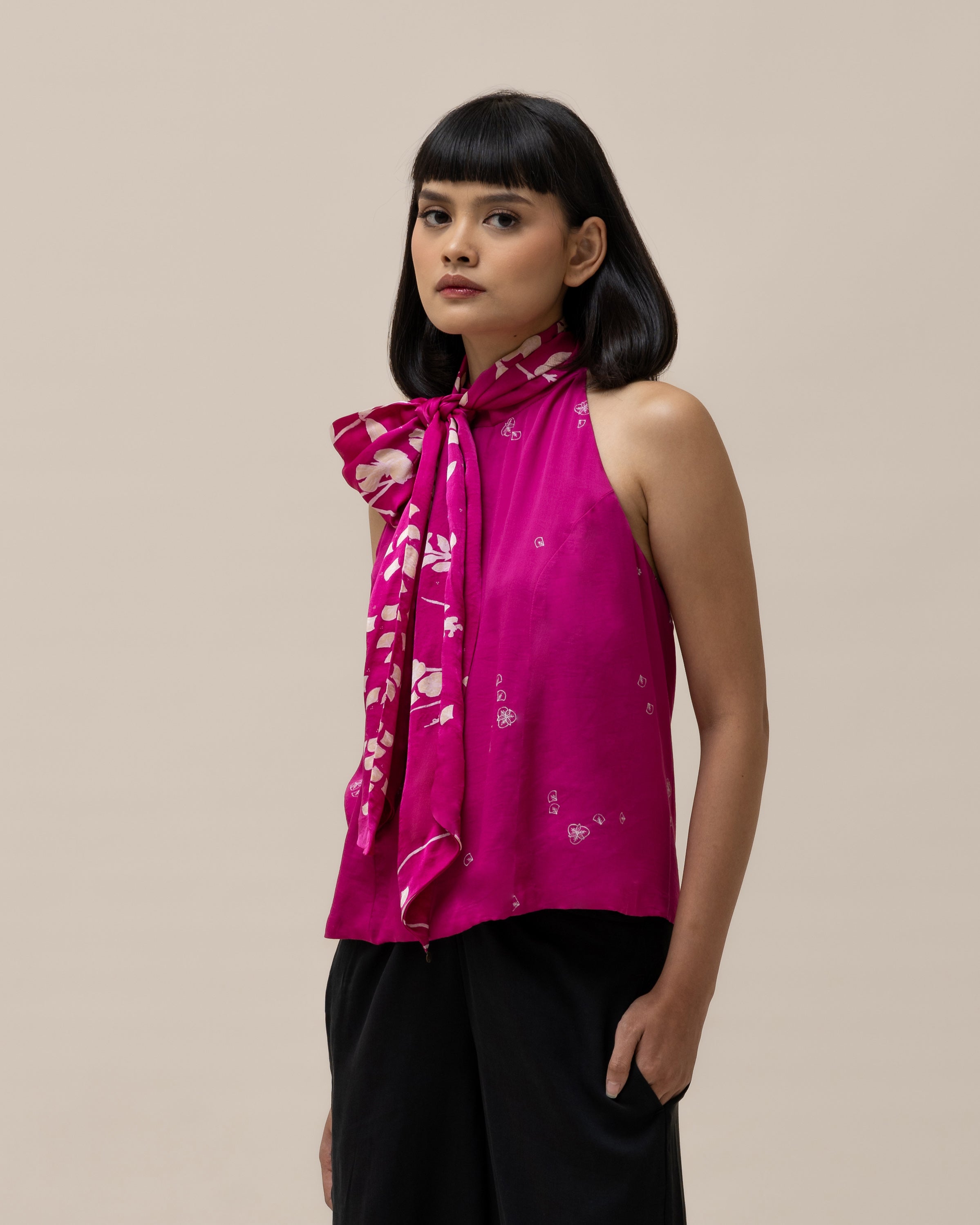 SukkhaCitta FLORA Long Ribbon Scarf • The Most Meaningful Clothes