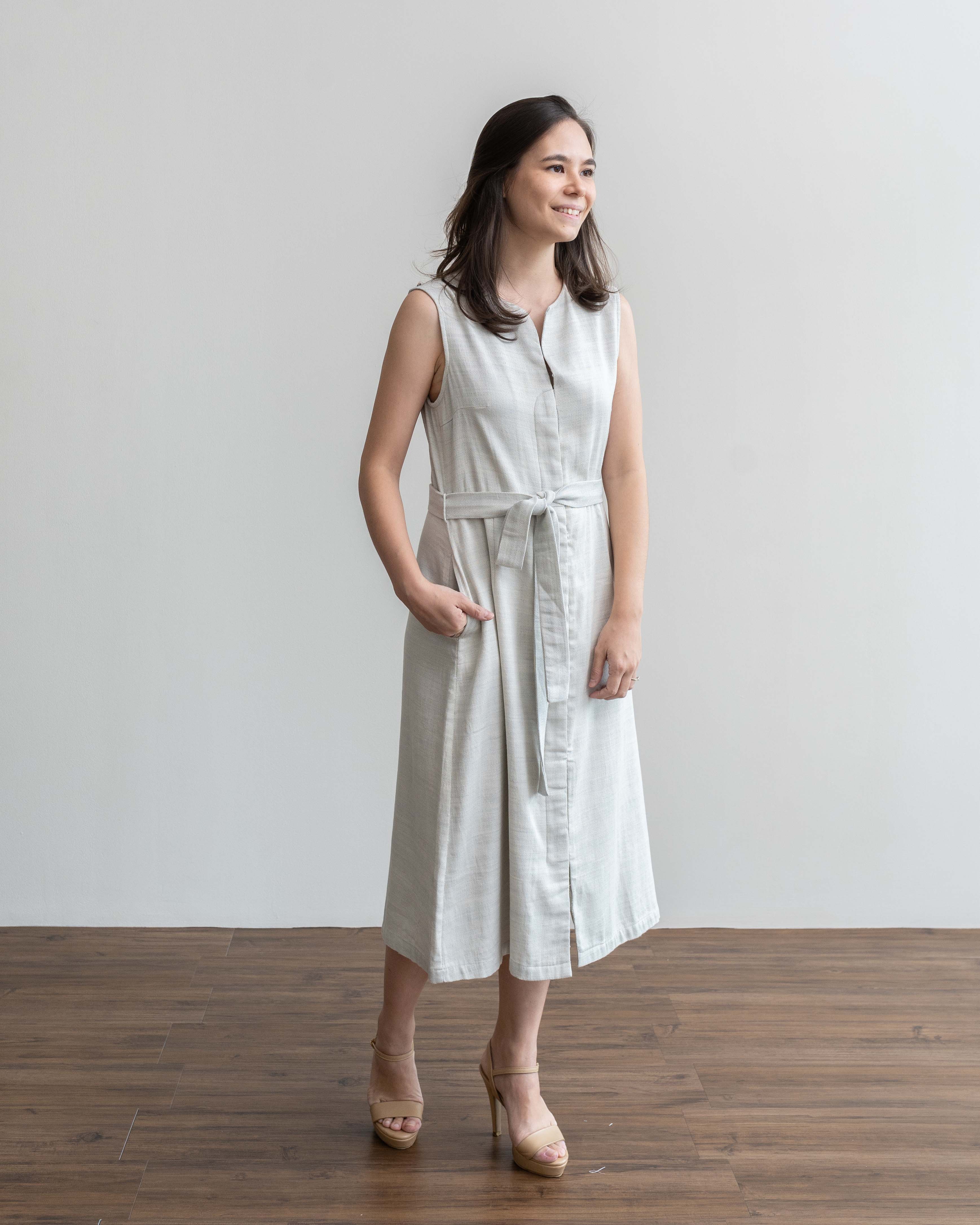 dress tenun kantong