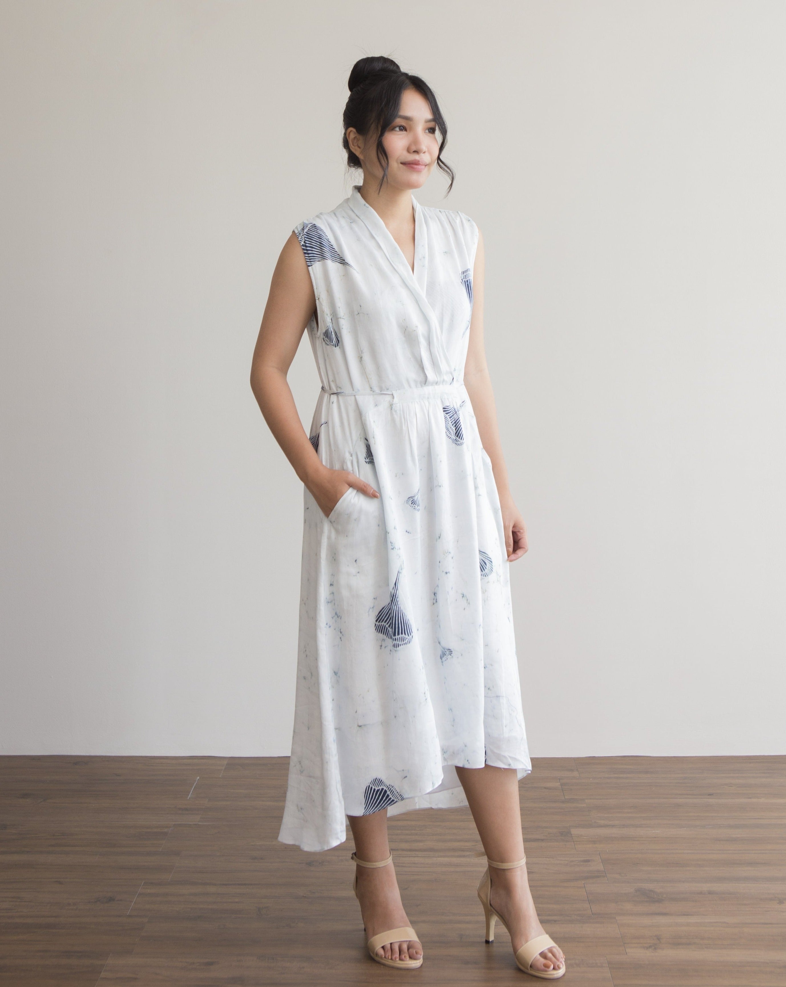 Dress batik modern kantong