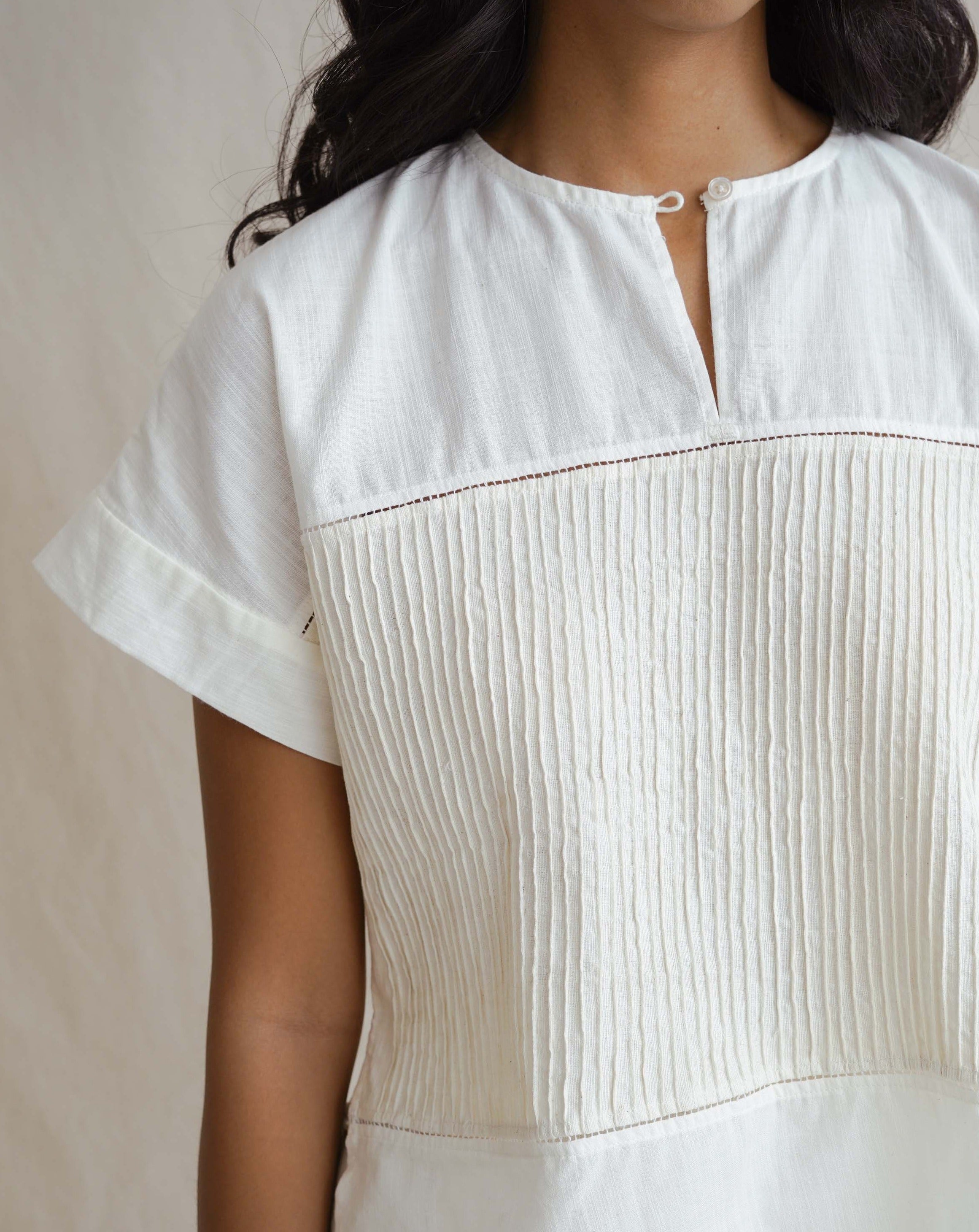 womenswear, heirloom cotton, women's top, top, blouse, slow fashion, handwoven cotton, handcrafted clothes