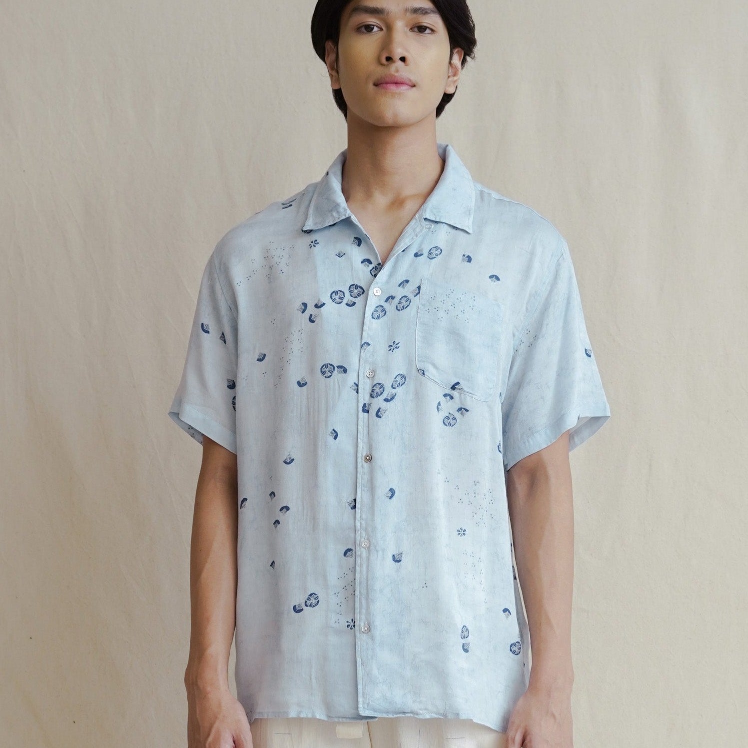 shirt, top, gender neutral fashion, slow fashion, batik tulis, natural dye
