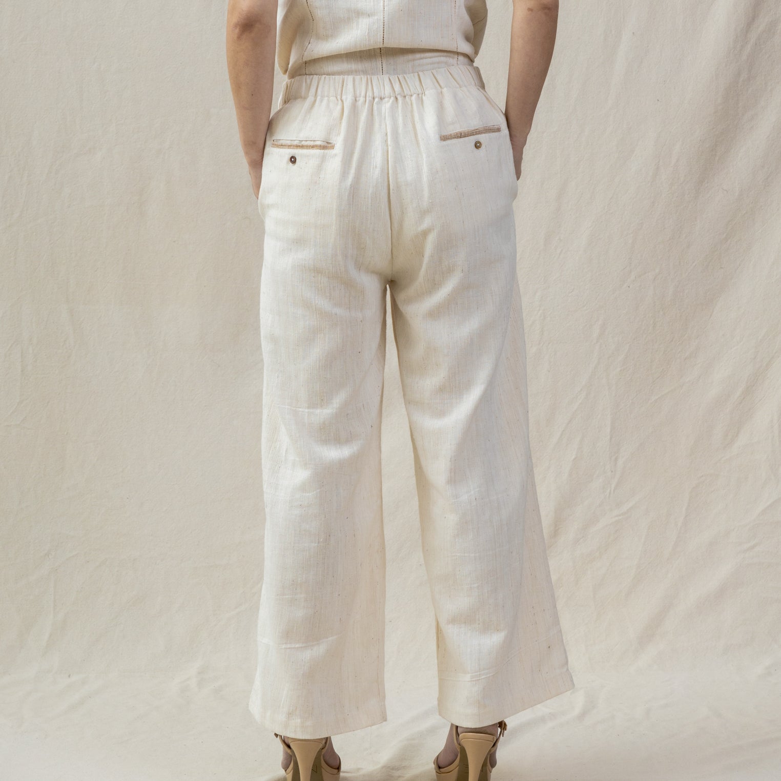 unisex white cotton pants