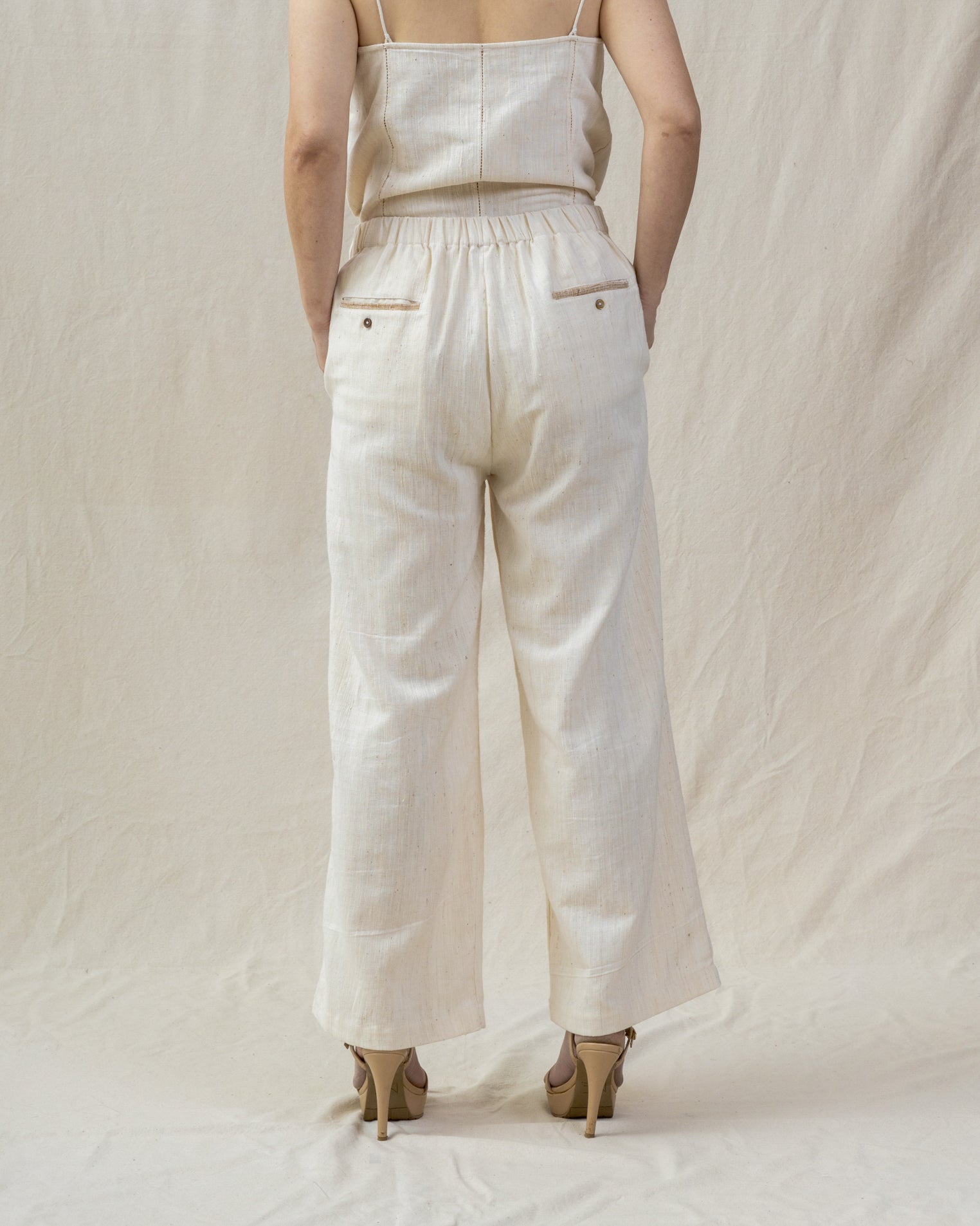 unisex white cotton pants